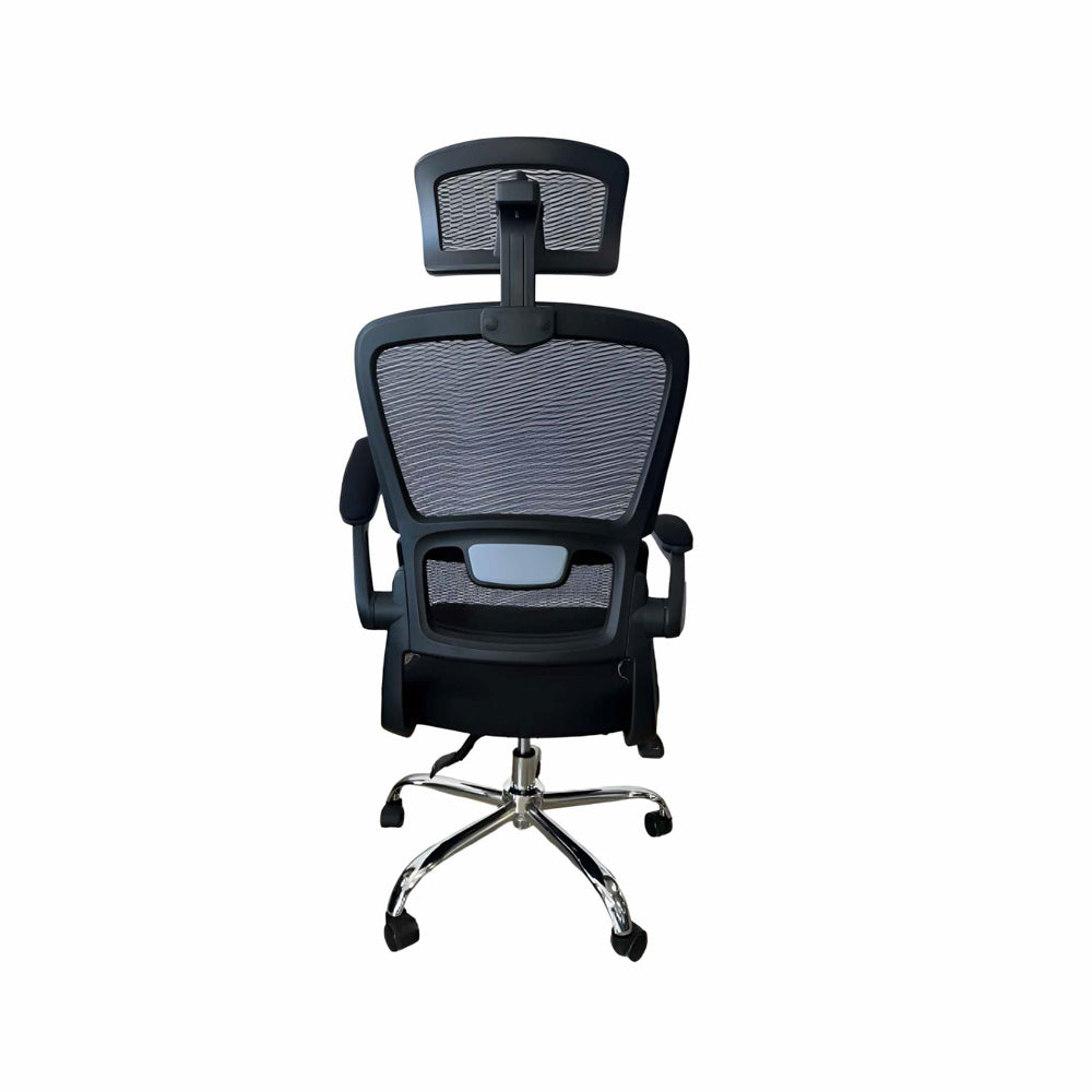 Silla de escritorio tokio negra vista trasera