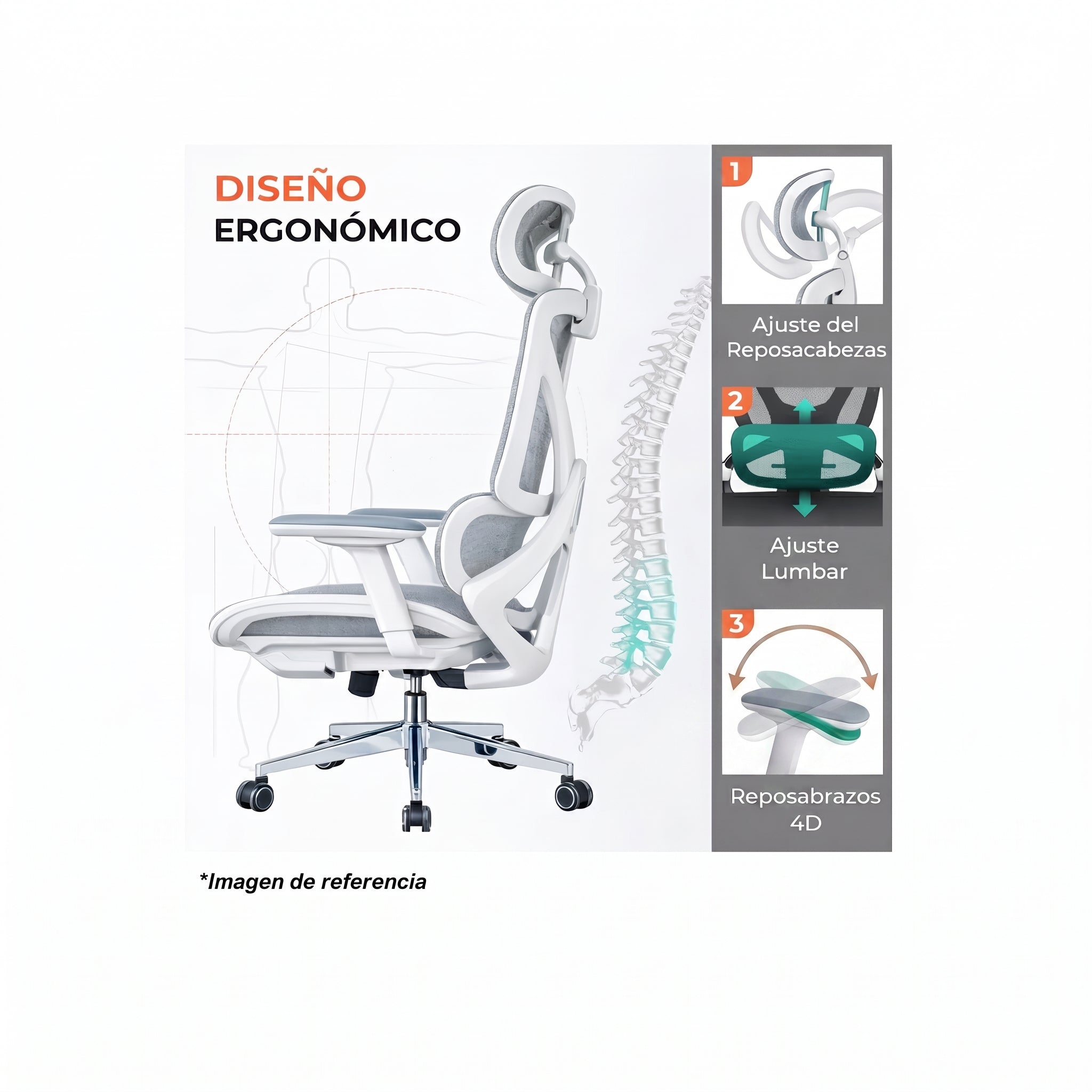 Silla de escritorio Bonet Botones Portleon