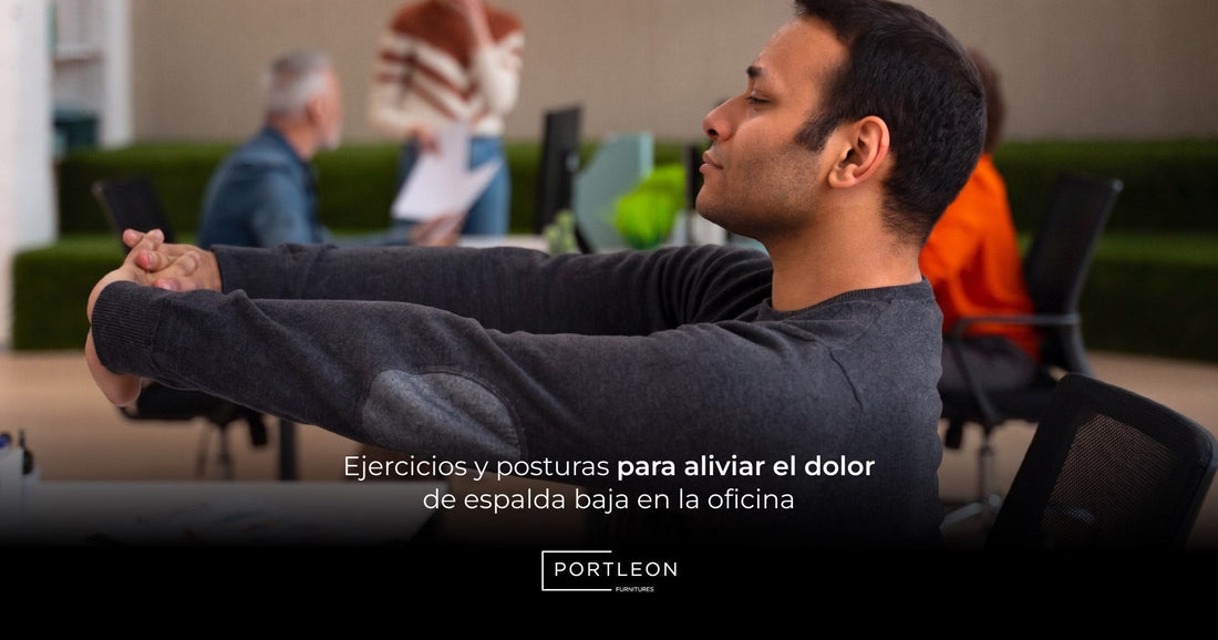Ejercicios y posturas para aliviar el dolor de espalda baja en la oficina Portleon Sillas