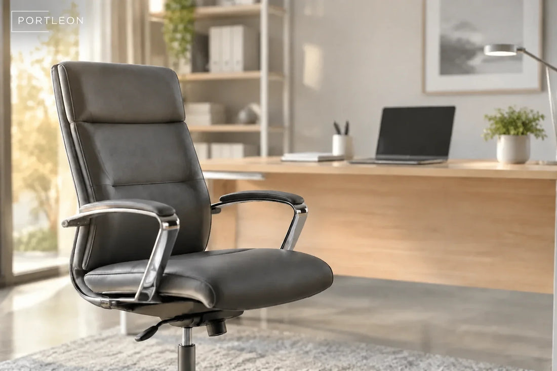 Silla ergonómica de escritorio en oficina minimalista — guía para elegir tu silla ideal | Portleon