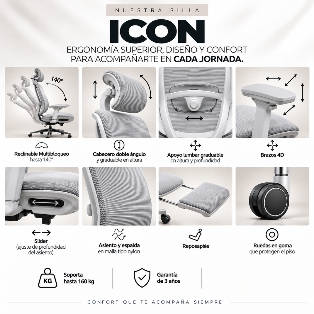 Silla de escritorio Icon Signature Portleon Sillas