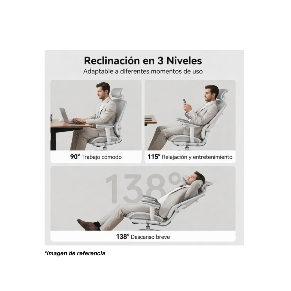 Silla de escritorio Bonet Portleon reclinable