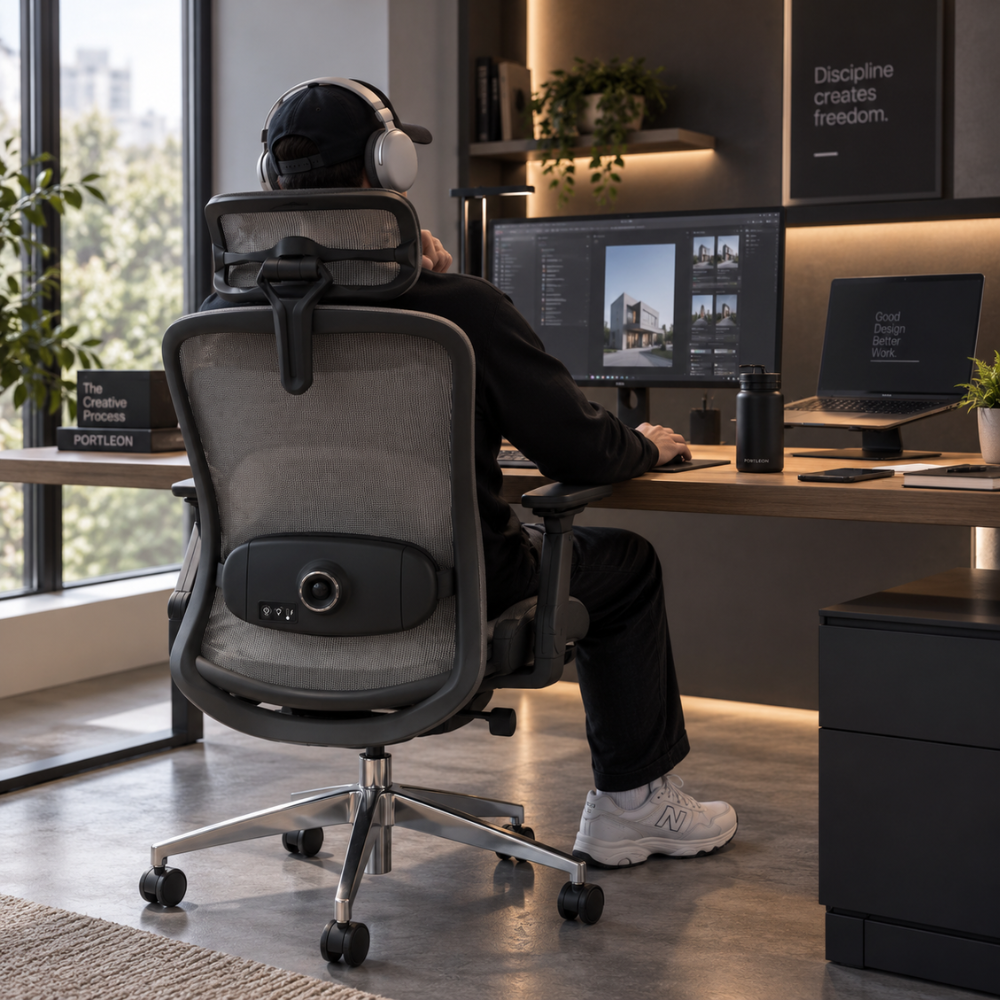 Silla de escritorio Syno masajeadora Portleon Sillas